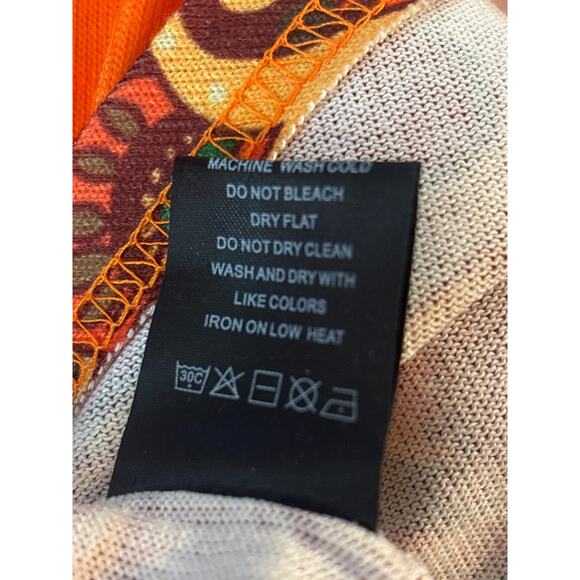 Izuria Bright Tunic Top Orange Paisley Floral Light Knit XL Boho  Eye-catching - Picture 6 of 10